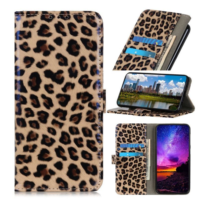 Θήκη Flip Google Pixel 6A Στυλ Leopard Skin